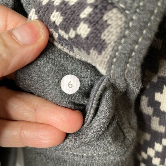 Lululemon Live Simply Jacket Gray Jacquard With Hood Size 6 - Picture 5 of 7